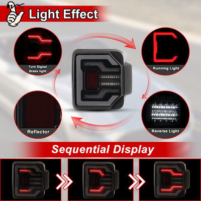 LED Rear Lights Car Rear Lamps Assembly Replacement 1Pair Matte Black Housing/Smoke Lens