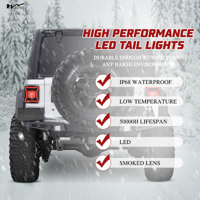 Jeep LED Tail Lights Fit Smoked Tail Lamp Brake Turn Signal Light Reverse Rear Back Light Assembly