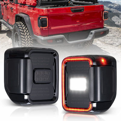 LED Tail Lights Smoked Tail Lamp Brake Turn Signal Reverse Rear Back Light Assembly Black Housing Smoke Lens