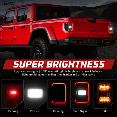 LED Tail Lights Smoked Tail Lamp Brake Turn Signal Reverse Rear Back Light Assembly Black Housing Smoke Lens