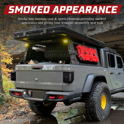 LED Tail Lights Smoked Tail Lamp Brake Turn Signal Reverse Rear Back Light Assembly Black Housing Smoke Lens