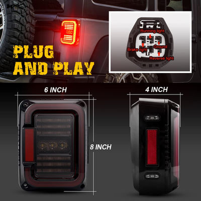 Wattage 85 watts C Shaped LED Tail Lights with Smoked Lens and Built-in EMC Rear Lights 2 PCS