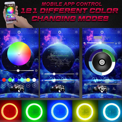LED Headlights with Bl-ue-tooth Control 9 Inch Hi/Lo Beam DRL and 121 RGB Functions