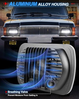 100W 9880LM DOT Amber/White DRL Turn Signal Rectangular Headlamp Special Feature High Beam