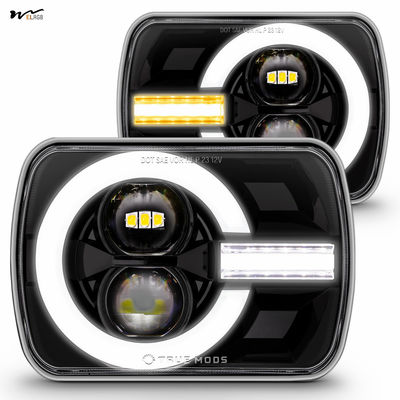 LED Headlights Sealed Beam Head Lights High/Low Beam Light Source Type LED 5x7 Inch