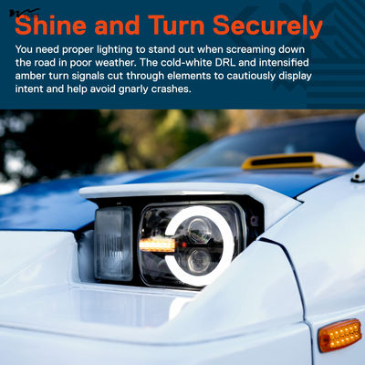 LED Headlights Sealed Beam Head Lights High/Low Beam Light Source Type LED 5x7 Inch