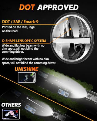 5.75 Inch LED Headlights 4PCS White DRL H4 Hi/Low Headlight Item Weight 5.08 pounds