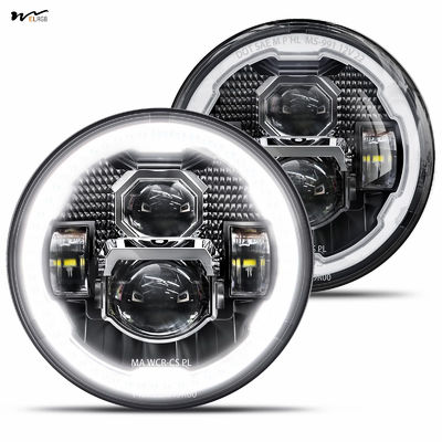 Waterproof 7 Inch Led Headlights Halo Round Turn Signal Hi/Low Sealed Beam for Car