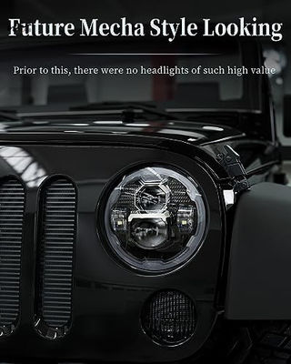 Waterproof 7 Inch Led Headlights Halo Round Turn Signal Hi/Low Sealed Beam for Car
