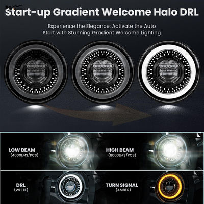 Experience the Latest Technology 7 Inch LED Headlights with Starry DRL and Turn Signal
