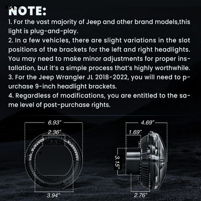 Experience the Latest Technology 7 Inch LED Headlights with Starry DRL and Turn Signal