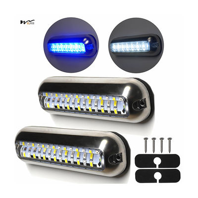 IP68 Waterproof Dual-Color Underwater Lights 42LED Blue White One Button Control LitePro DLX Layout