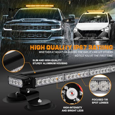 31 x 5.9 x 3.5 inches Double Side Emergency Warning Flashing Light for Magnetic Mount