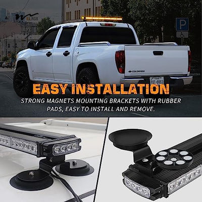 31 x 5.9 x 3.5 inches Double Side Emergency Warning Flashing Light for Magnetic Mount