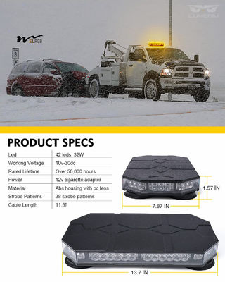 Power Source Corded Electric LED Strobe Beacon Lights Bar for Emergency Traffic Warning