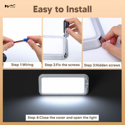 LitePro DLX Layout 7W 700LM Dimmable Sliding RV Ceiling Dome Lights Other Switch Mode