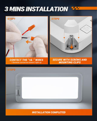 RV Lights Interior 3 Color Dimmable LED RV Lamp Fixtures 12V Camper Light 1500LM