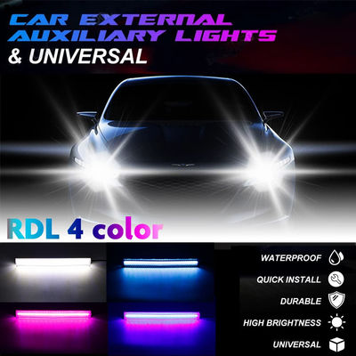 Universal Super Bright Car Trucks DRL Decoration Lamp Waterproof LED Strips COB Car LED Fog Light Blue