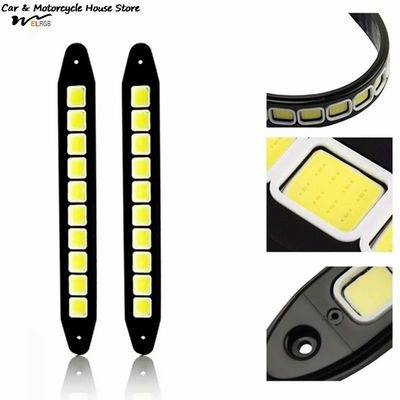 Waterproof COB DRL Fog Lights for Car 2Pcs High Power LED Daytime Running Light Strip