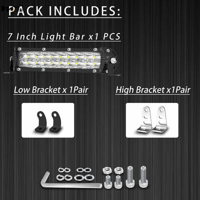 7 Inch Slim LED Light Bar for Truck 60W 6000lm Waterproof Lightbar Working Time hours 50000