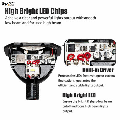Enhance Your Car's Look with 3.0-inch Dual LED Projection Lens and White LED Angel Eye