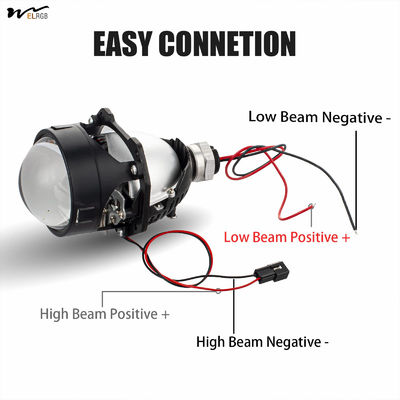 Enhance Your Car's Look with 3.0-inch Dual LED Projection Lens and White LED Angel Eye