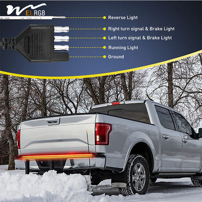 Truck Tailgate Light Strip with Red Running Brake White Reverse and Amber Turn Signal