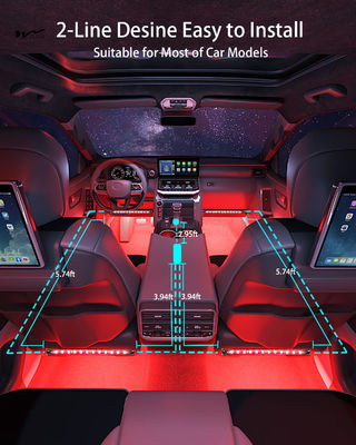 Other Control Mode Luminous Car Spoiler with RGB Instrument Panel Lighting and USB Charger