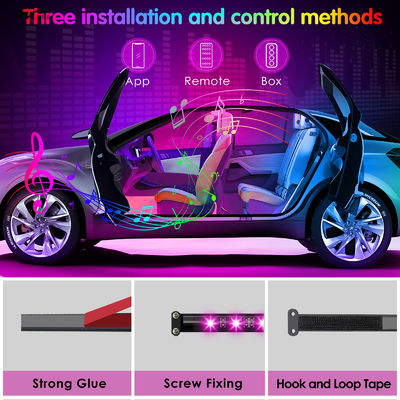 Car Interior Lights and Accessories APP Control Remote Music Sync RGB LED Strip Light