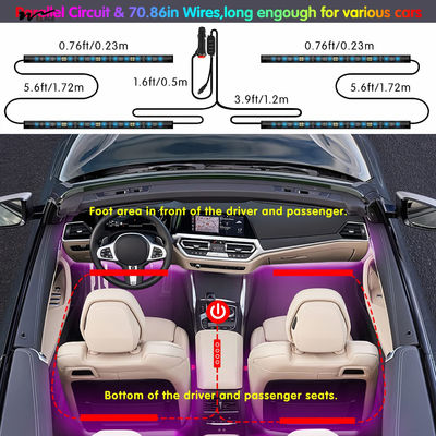 Car Interior Lights and Accessories APP Control Remote Music Sync RGB LED Strip Light