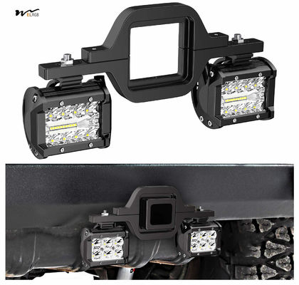 2 Pcs 4-inch 60W LED Pods with 2-inch Trailer Hitch Mounting Bracket for Spare Reverse Light