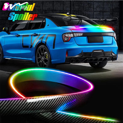 52 Inch RGB LED Car Trunk Rear Spoiler Roof Lip Kit Luminous Design for Performance
