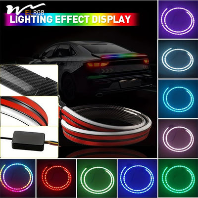 52 Inch RGB LED Car Trunk Rear Spoiler Roof Lip Kit Luminous Design for Performance