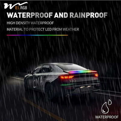 52 Inch RGB LED Car Trunk Rear Spoiler Roof Lip Kit Luminous Design for Performance