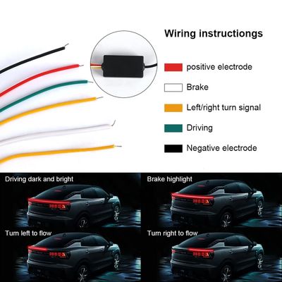 129.79 x 3.51 x 1.02 cm Packaging Size Luminous Car Spoiler with LED Strip Light