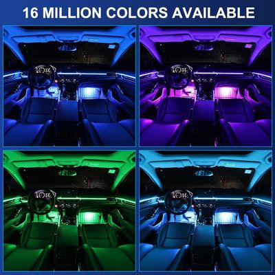 Special Functions 5 in 1 Car Interior Lights 16 Million Colors with Wireless Control