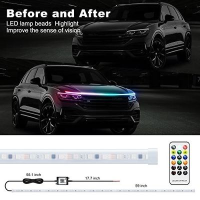 59 Inch Car LED Light Strip Waterproof Daytime Running Light Kit Other Control Mode