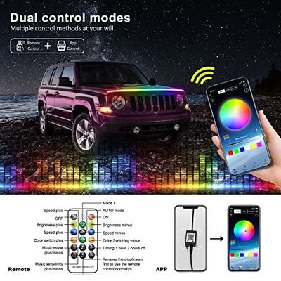 59 Inch Car LED Light Strip Waterproof Daytime Running Light Kit Other Control Mode