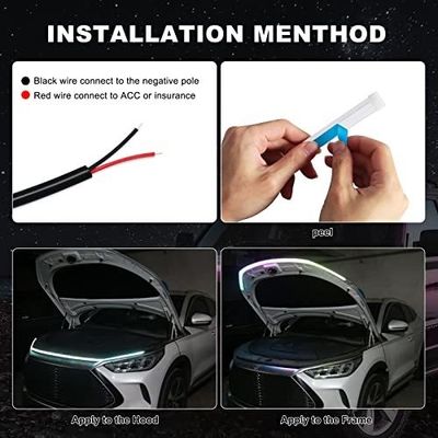 59 Inch Car LED Light Strip Waterproof Daytime Running Light Kit Other Control Mode