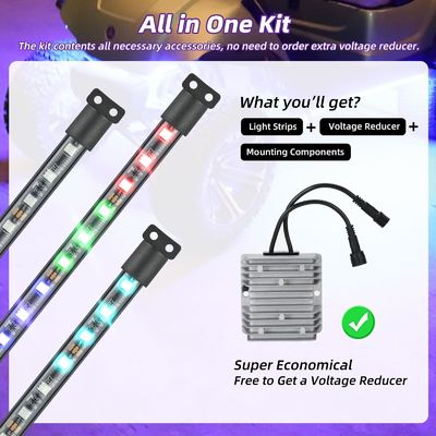 Polyvinyl Chloride PVC Golf Cart LED Light Strip Trim Neon Kit for EZGO Yamaha Club Cars