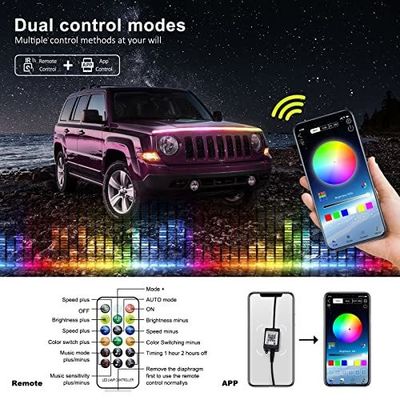 Waterproof Car LED Hood Light Strip 59 Inch Flexible Daytime Running Light for Exterior