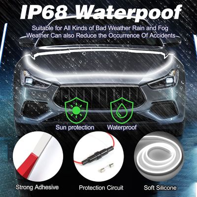 LED Hood Light Strip Suitable for External Car Hood Waterproof Daytime Running Lights