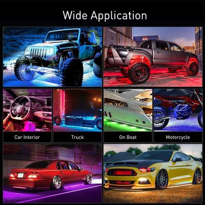 Multi-color Car LED Light Strip with Voice Control and Music Mode 680g Remote Control