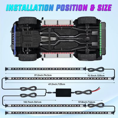 Multi-color Car LED Light Strip with Voice Control and Music Mode 680g Remote Control