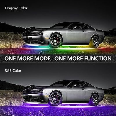 Remote Control Dream Color Chasing LED Car Kit with Rubber Bottom and Dimmable Lights
