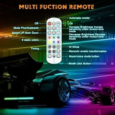 Multi Color Chasing Neon Light Kit with Remote Control and 50000 Hours Working Time