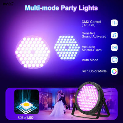 High CRI Stage Light 60W*2 RGBW LED Par Light for Weeding Disco Fishing Lighting