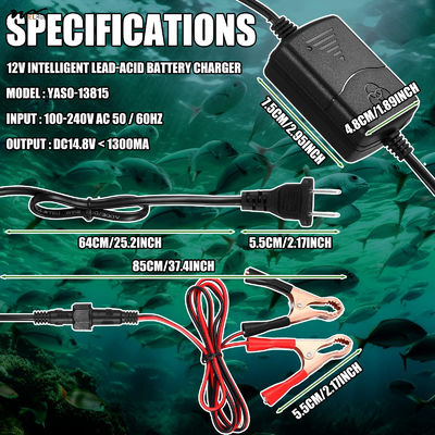 IP68 Green 45W DC 12V Submersible Fishing Light Aluminum Bright LED Underwater Lure Bait Lamp
