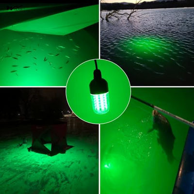 12V 30W IP68 Underwater Fish Finder Lamp Plastic Aluminum LED Night Fishing Light