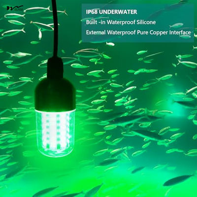 12V 30W IP68 Underwater Fish Finder Lamp Plastic Aluminum LED Night Fishing Light